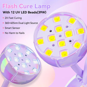Lampe UV Makartt en forme de fleur sur un fond blanc