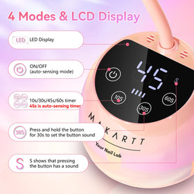 Lampe UV Makartt en rose glacé sur un fond neutre