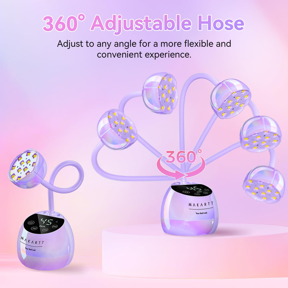 Lampe UV Makartt en utilisation avec des ongles gel