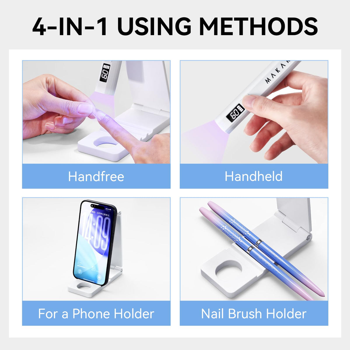 Lampe UV Makartt en utilisation avec vernis à ongles