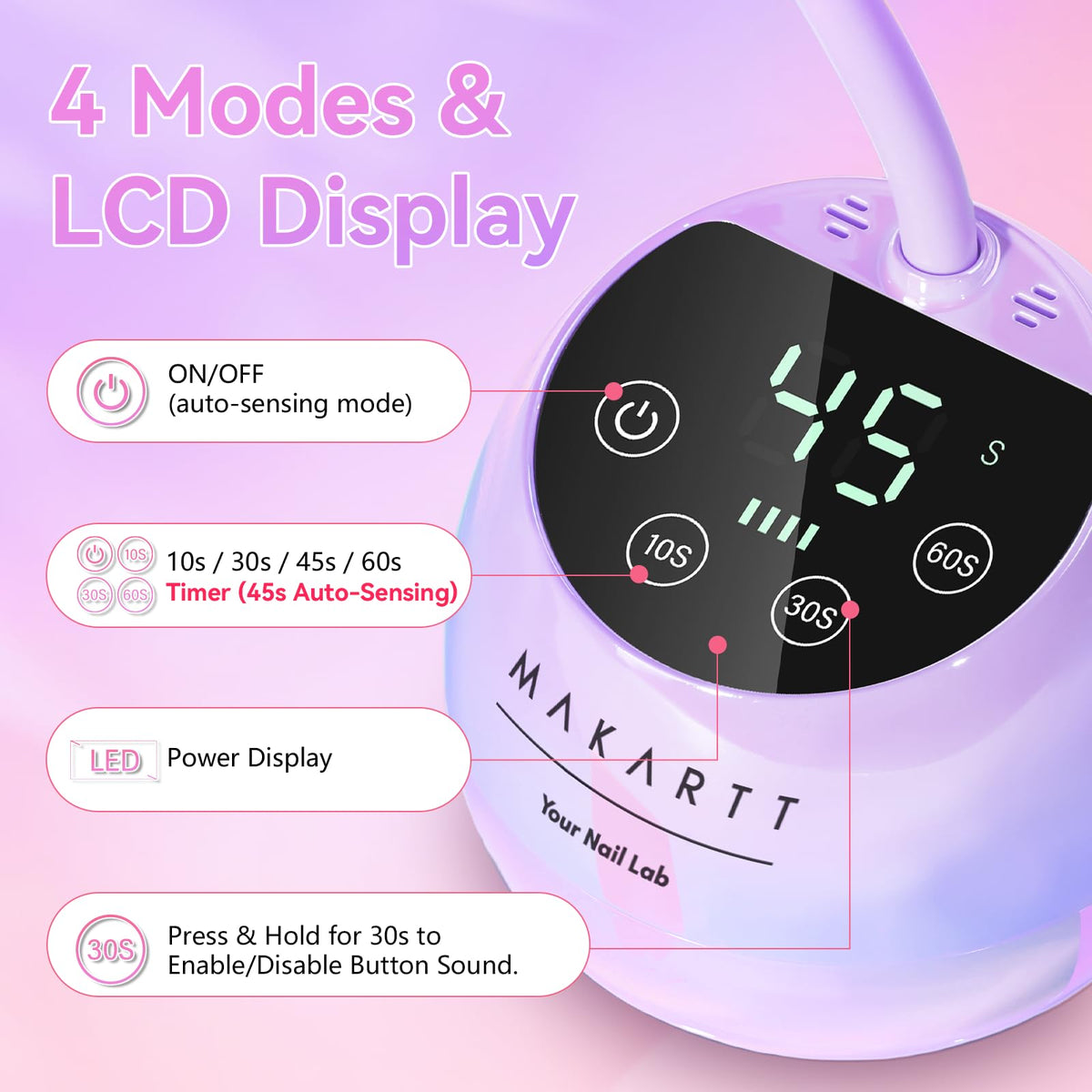 Lampe UV Makartt montrant le flexible gooseneck