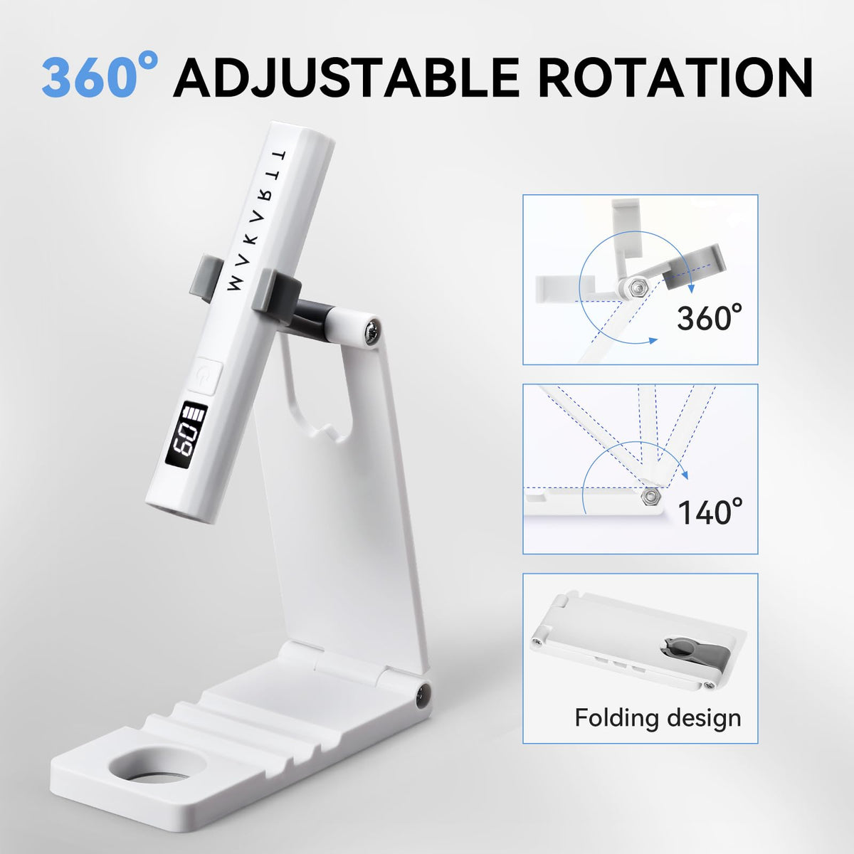 Lampe UV Makartt sur un bureau avec accessoires de manucure