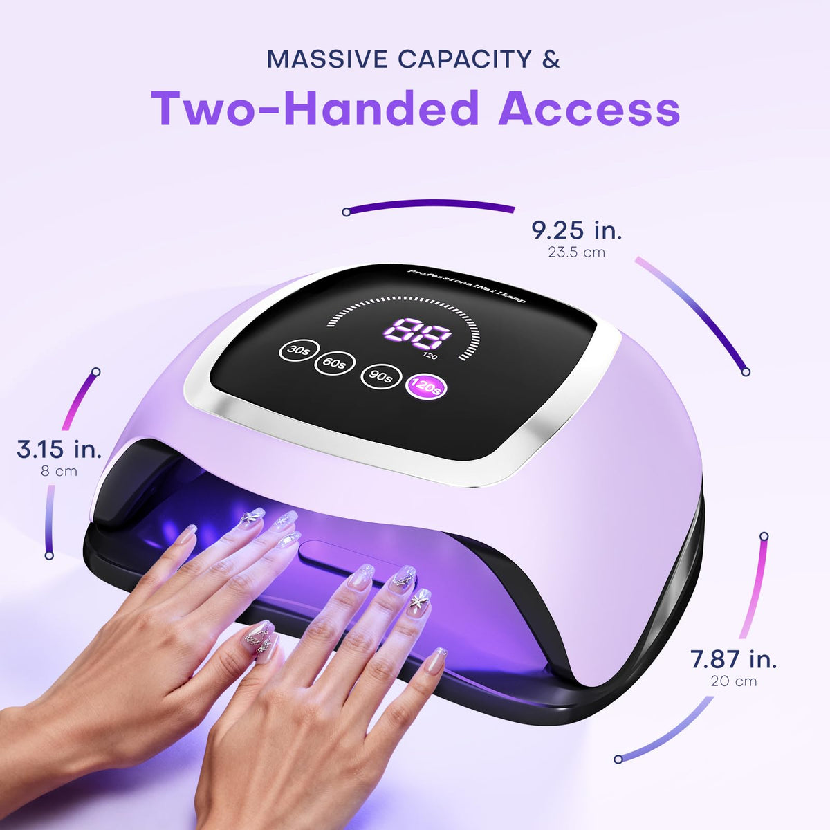 Lampe UV pour ongles Gugusure en utilisation avec mains