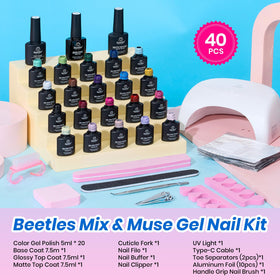 lampe UV professionnelle incluse dans le kit de vernis gel beetles