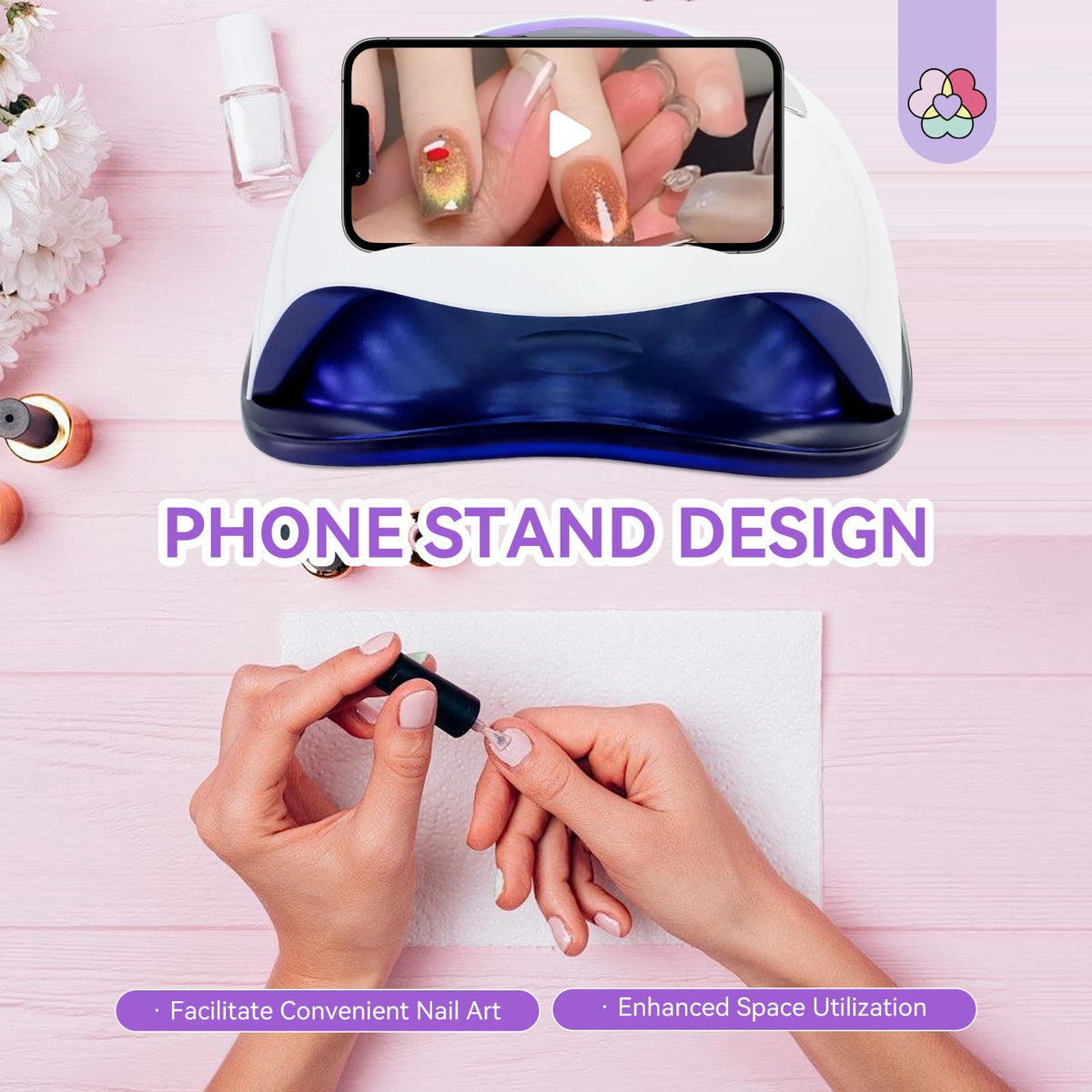 Lampe UV SAVILAND avec support pour téléphone