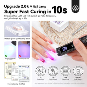 Lampe UV SAVILAND Mini 12W vue arrière avec câble de chargement