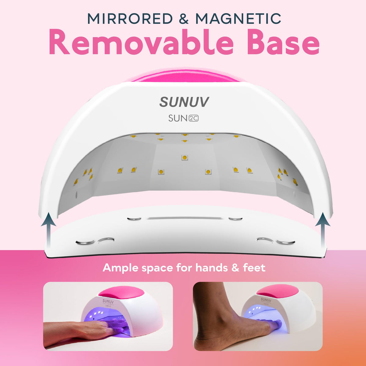 Lampe UV SUNUV en utilisation avec un vernis en gel