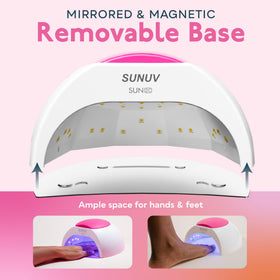 Lampe UV SUNUV en utilisation avec un vernis en gel
