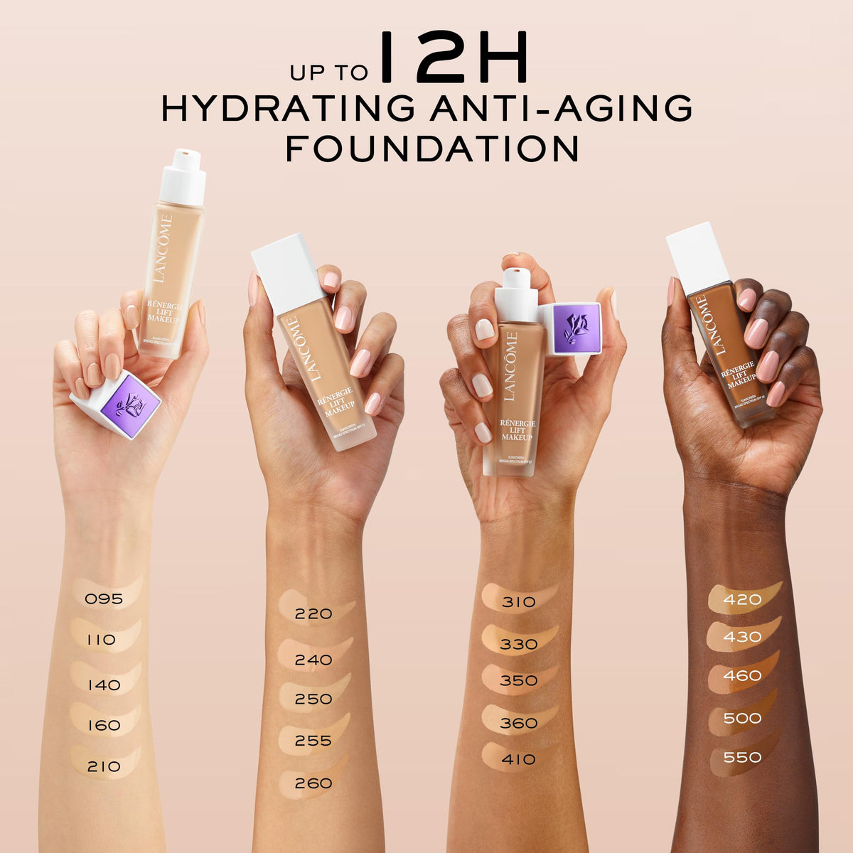 Lancôme Renergie Lift fond de teint hydratant application sur peau