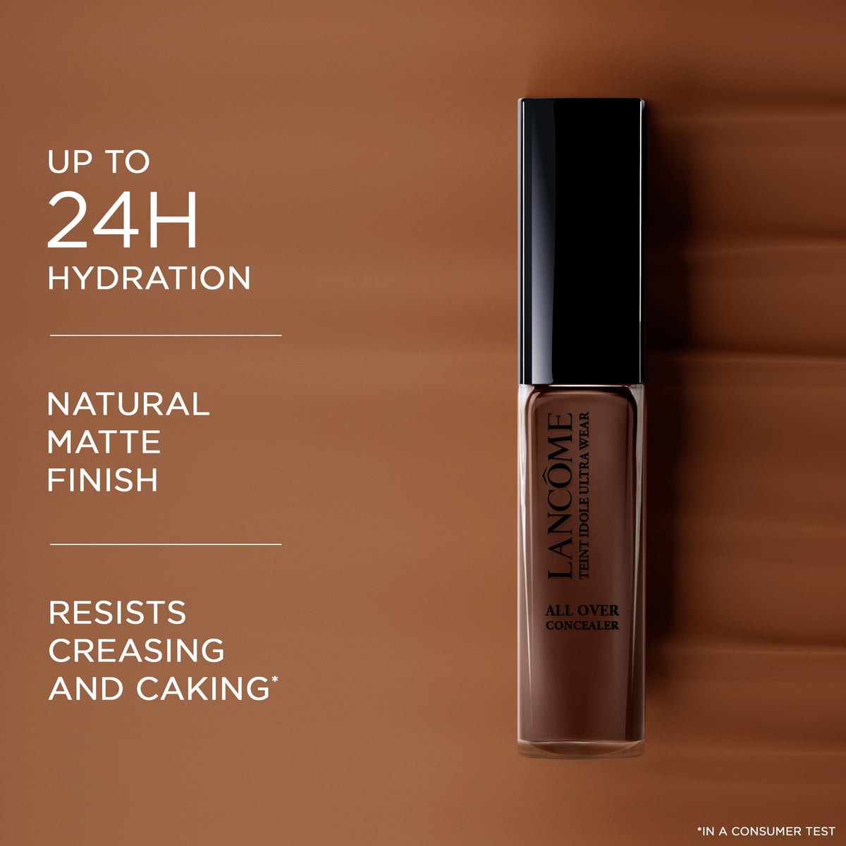 Lancôme Teint Idole Ultra Wear Concealer 435 Bisque Warm texture sur la peau