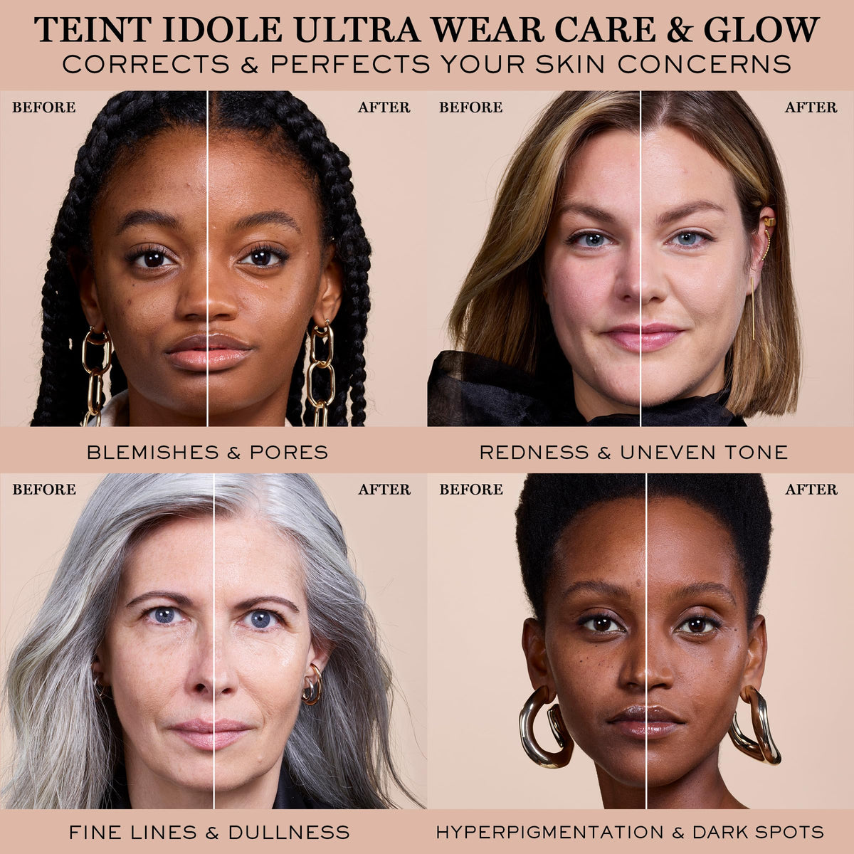 Lancôme Teint Idole Ultra Wear Fondation SPF 27 échantillon sur table