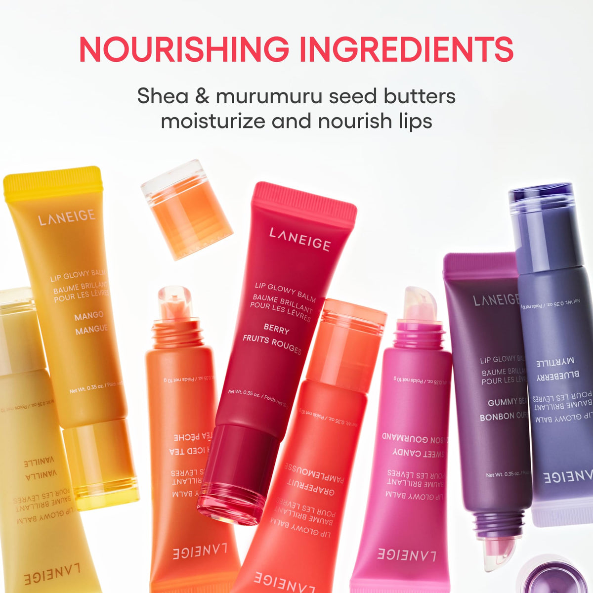 LANEIGE Baume à Lèvres Glowy avec fond de fruits