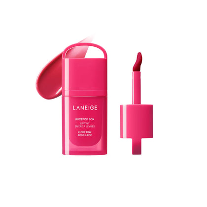 LANEIGE JuicePop Box Teinte à Lèvres K-POP PINK avant avec finition brillante