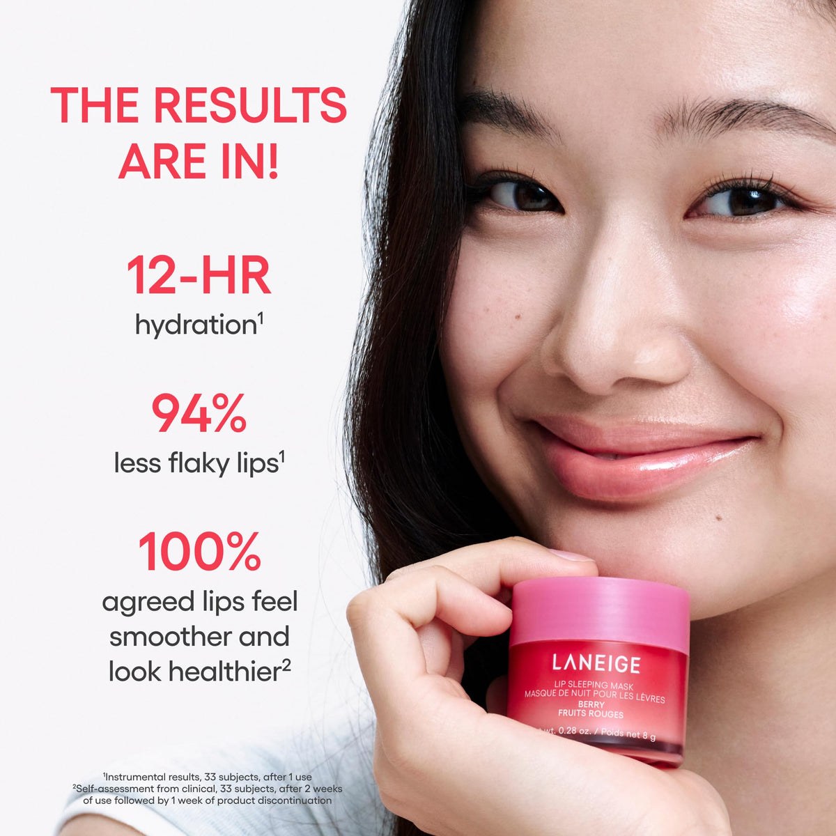 LANEIGE Masque de Nuit pour les Lèvres en utilisation nocturne