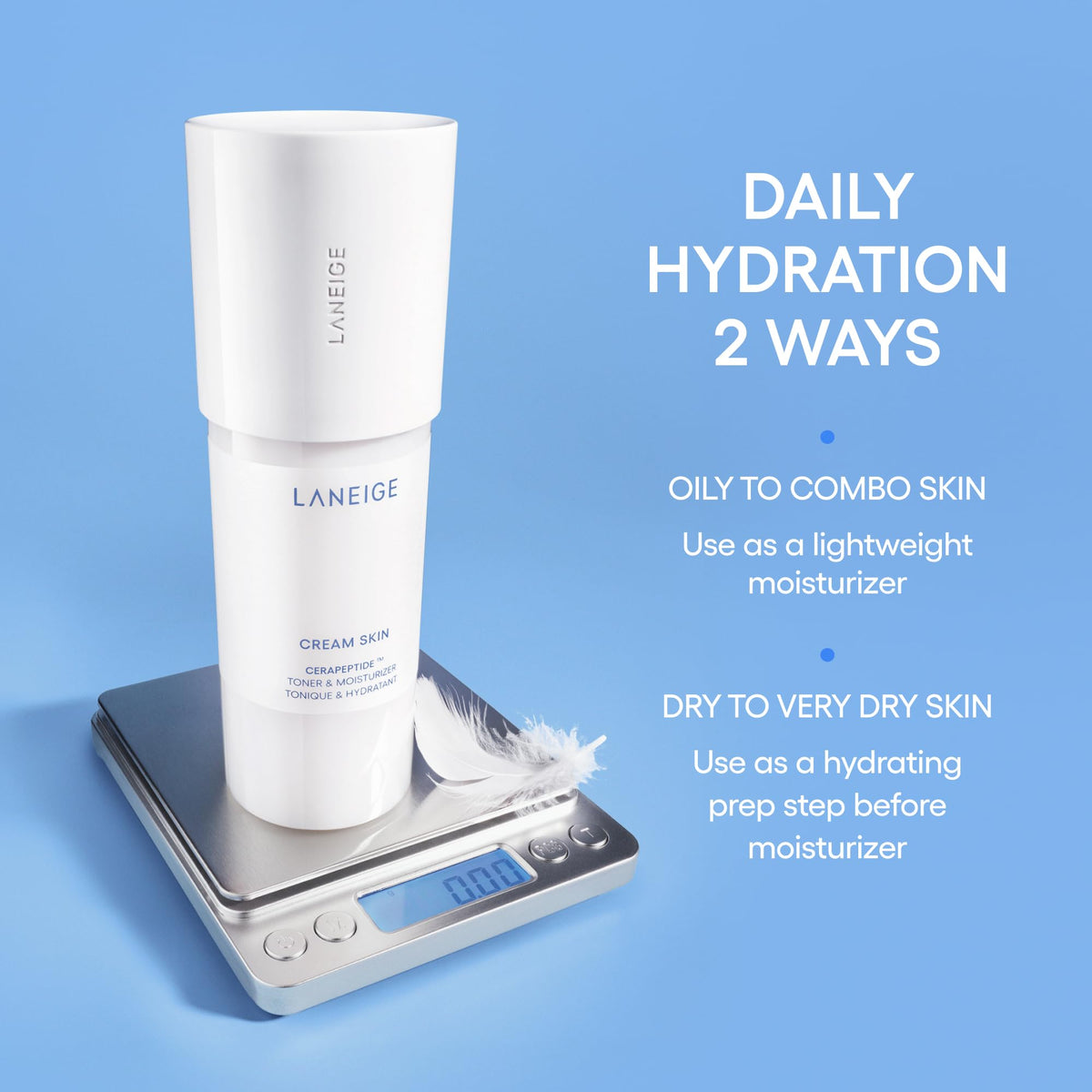 LANEIGE Toner Hydratant Crème dans une salle de bain