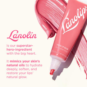 Lanolips Baume à Lèvres Tanné Rhubarbe application sur les lèvres