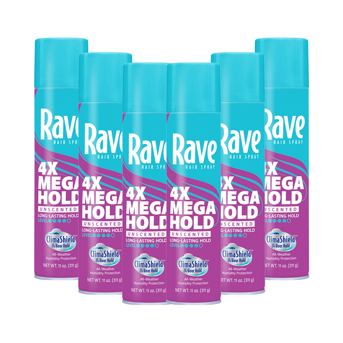 Laque aérosol rave 4X Mega inodore vue de face