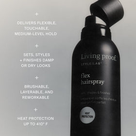 Laque Flexible Living Proof sur un fond blanc