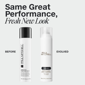 Laque Paul Mitchell Super Clean Extra 9,5 oz côté avec spray