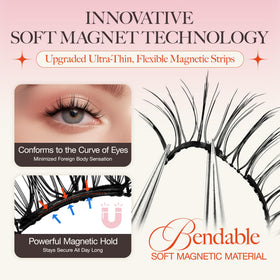LASHVIEW faux cils magnétiques A29 application sur les yeux