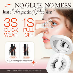 LASHVIEW faux cils magnétiques A29 mise en valeur sur un modèle