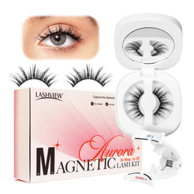 LASHVIEW faux cils magnétiques A29 vue de face avec applicateur