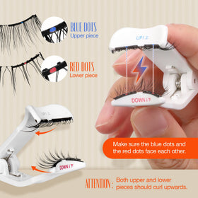 LASHVIEW Faux Cils Magnétiques avec fixateur en usage