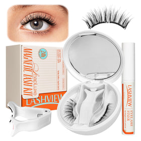 LASHVIEW Faux Cils Magnétiques et Applicateur vue de face
