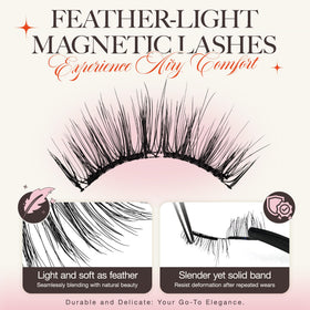 LASHVIEW Faux Cils Magnétiques RCM01 portés sur les yeux