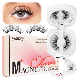 LASHVIEW Faux Cils Magnétiques Réutilisables avec Applicateur, vue avant