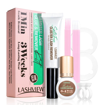 LASHVIEW Kit de Colle et Démaquillant pour Cils, vue avant