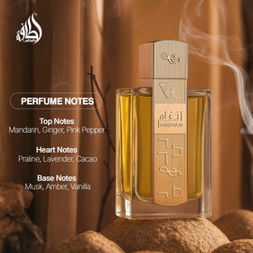 Lattafa Angham Eau de Parfum 100 ml sur une table