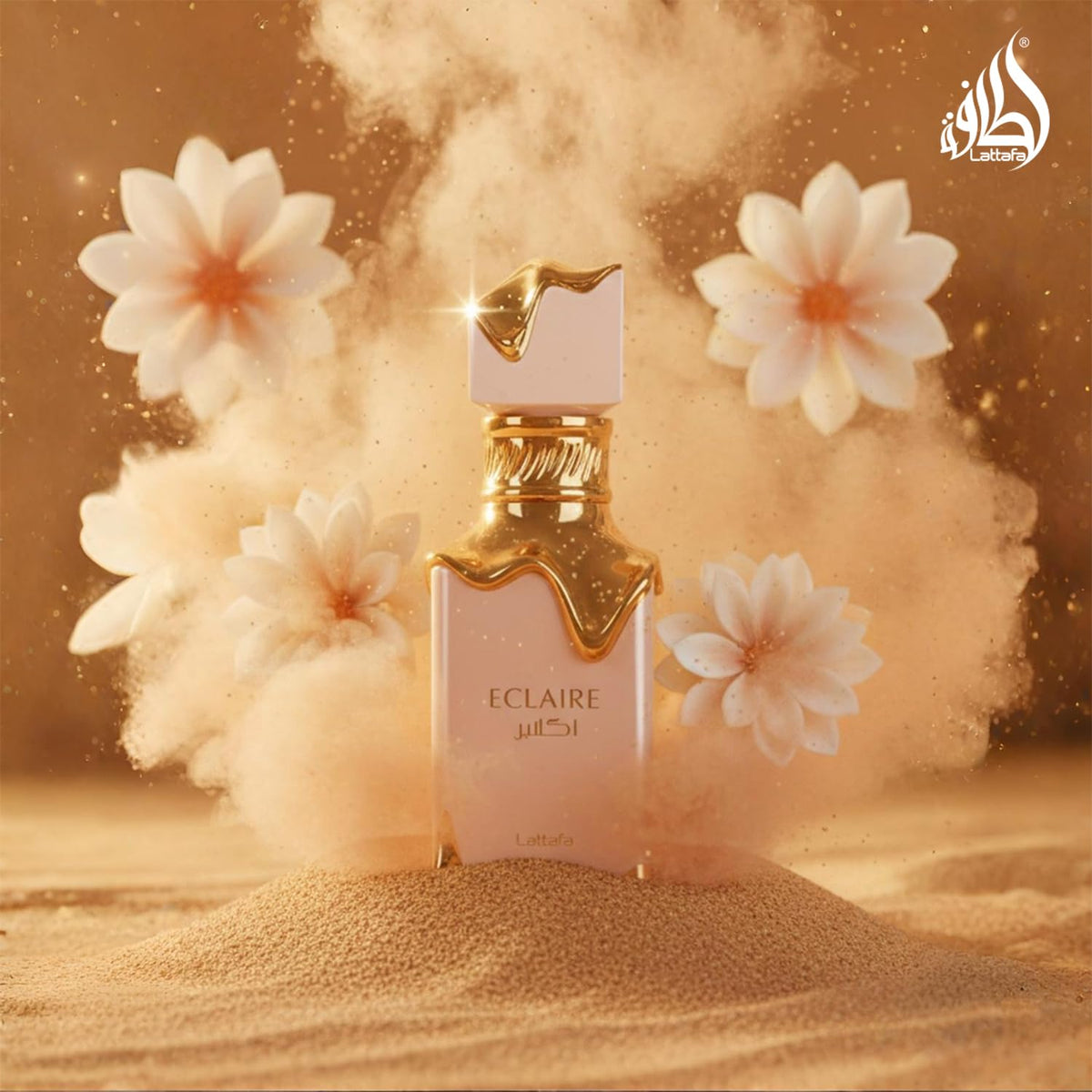 Lattafa Eclaire Eau de Parfum 100 ml sur fond neutre