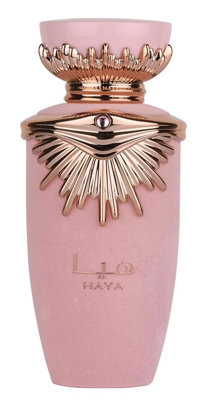 Lattafa Haya Eau de Parfum 100 ml vue avant avec packaging élégant