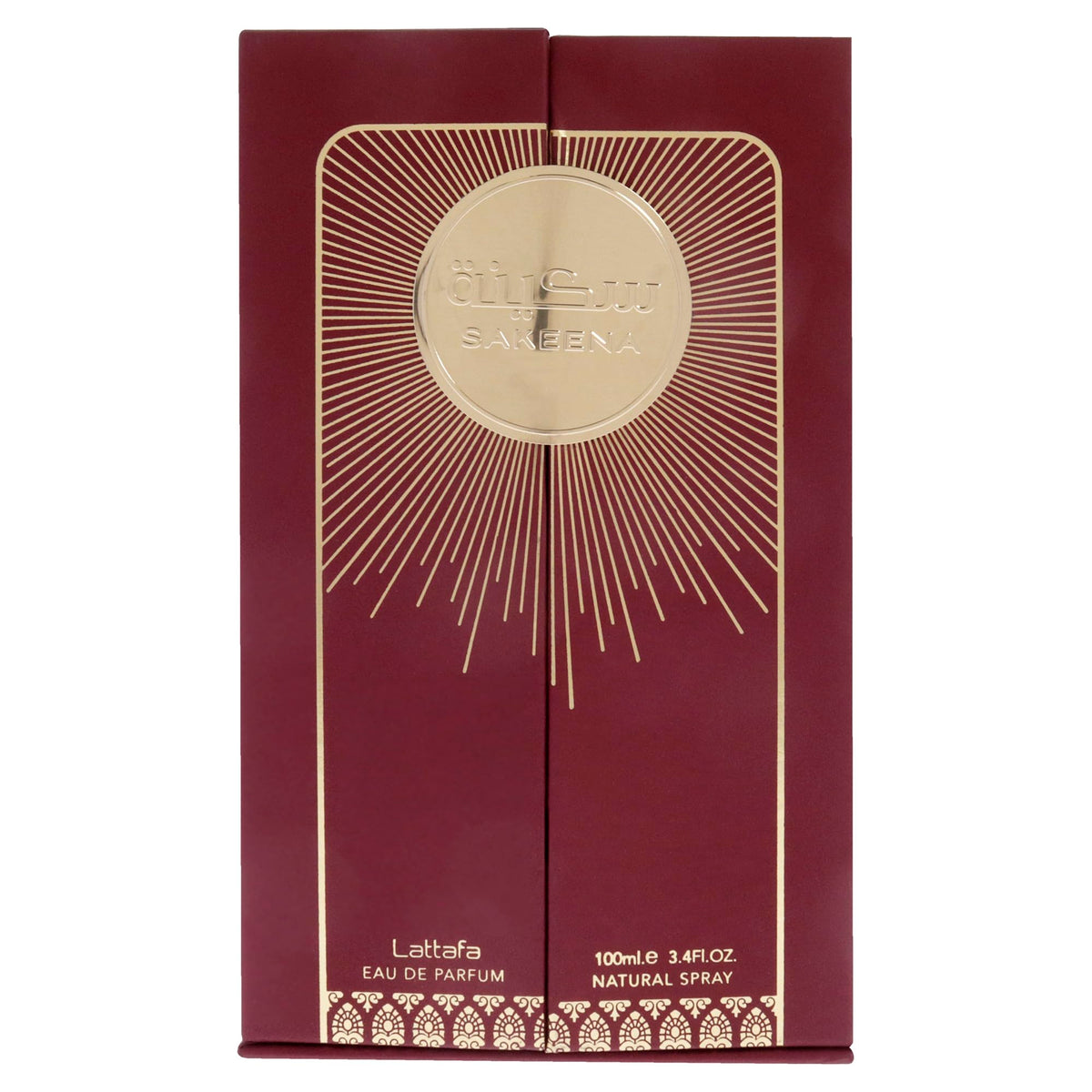 Lattafa Sakeena Eau de Parfum avec étiquette visible