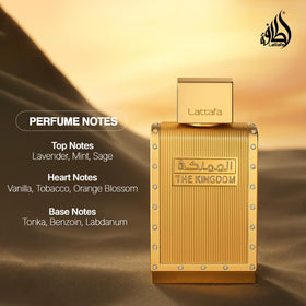 Lattafa The Kingdom Eau De Parfum Spray pour Hommes 100 ml en ambiance