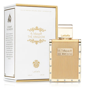 Lattafa The Kingdom Eau De Parfum Spray pour Hommes 100 ml packaging