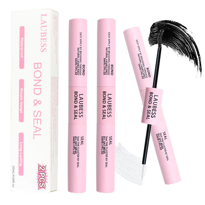 LAUBESS Colle à Cils Waterproof 2 en 1 bouteille avant