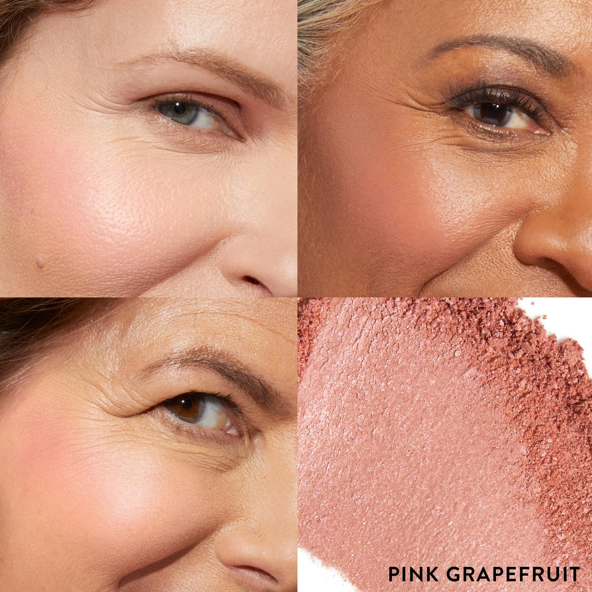 LAURA GELLER Baked Blush-n-Brighten Pink Grapefruit texture close-up