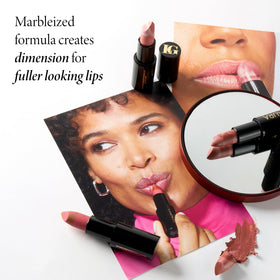 LAURA GELLER Lipstick Hydratant Honey Bun swatch sur peau
