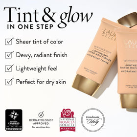 LAURA GELLER Quench-n-Tint hydratant teinté produit en main