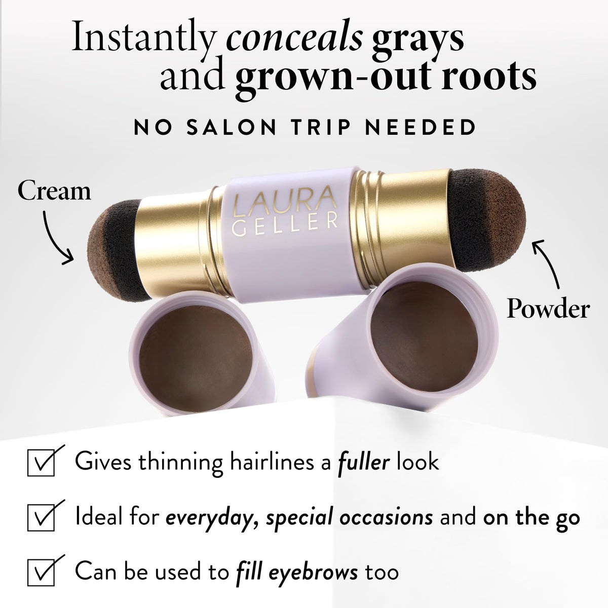 LAURA GELLER Root Touch-Up brun moyen vue arrière