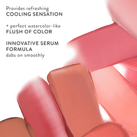 LAURA GELLER Serum Blush Tint Blushing Berry en application sur les joues