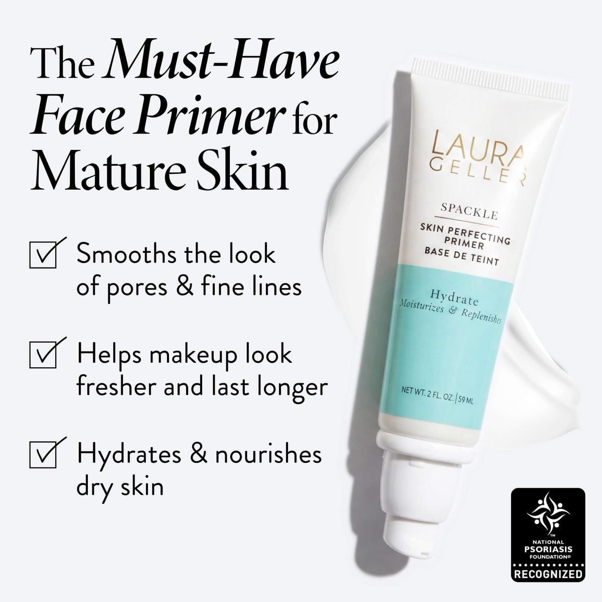 LAURA GELLER Spackle Primer Hydratant 2 Fl Oz côté