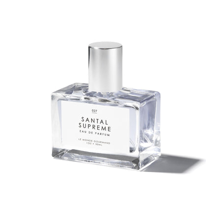 Le Monde Gourmand Eau de Parfum Santal 30 ml devant un fond neutre