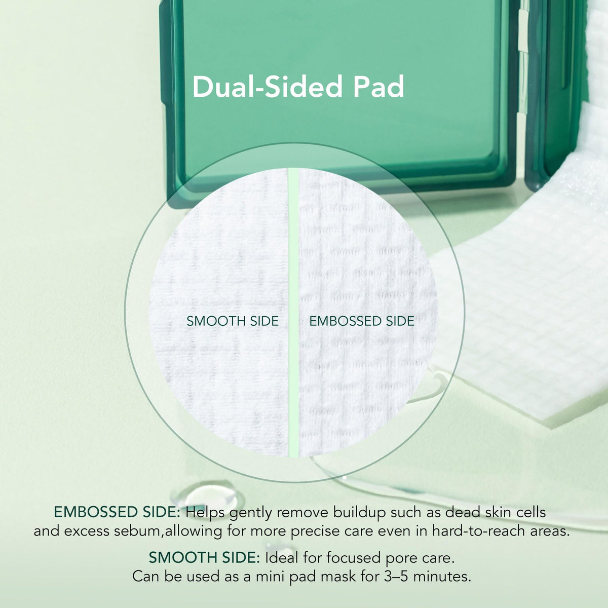 LEADERS Pore Tightening Toner Pad texture on skin