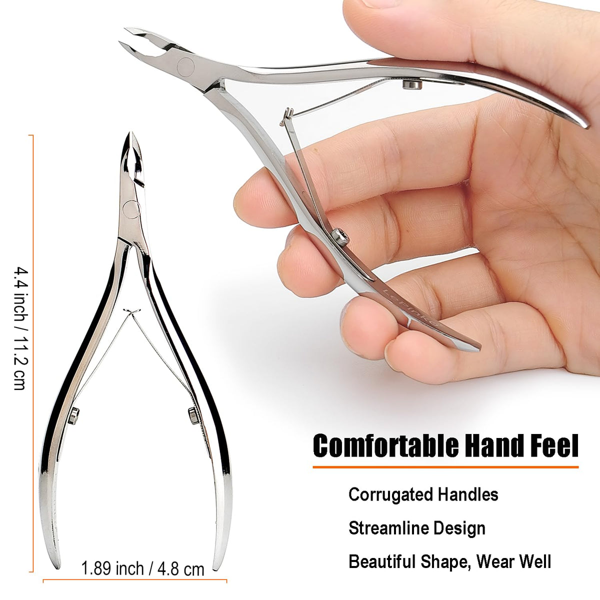 LePinko Coupe-Cuticules 5mm avec ressort flexible