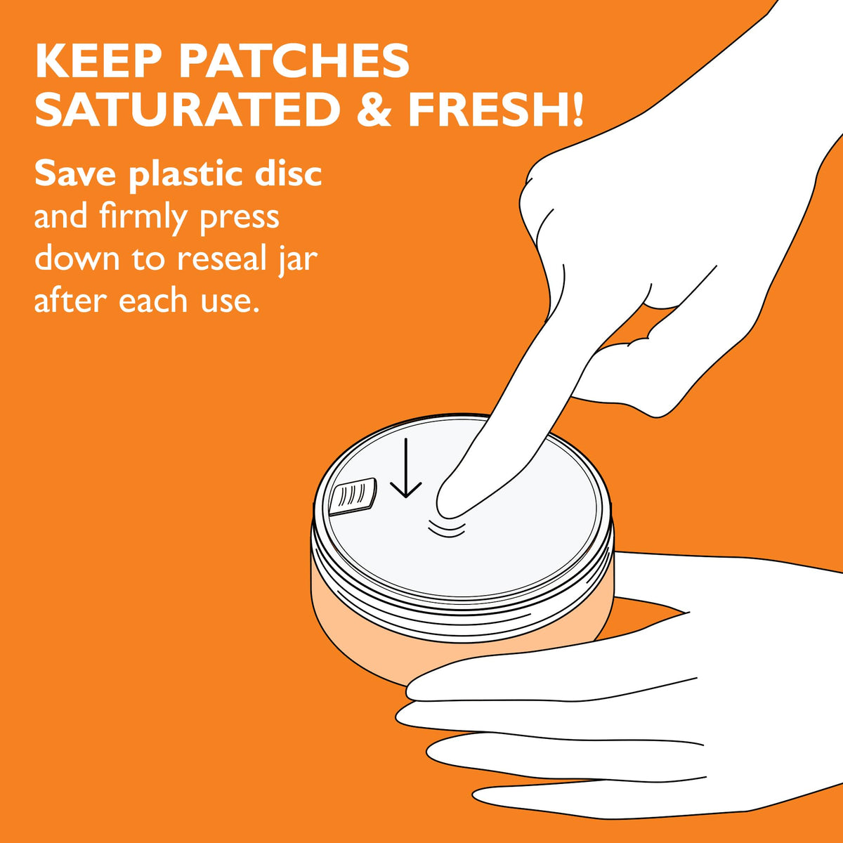 Les patches Hydra-Gel Potent-C™ sur une surface en marbre