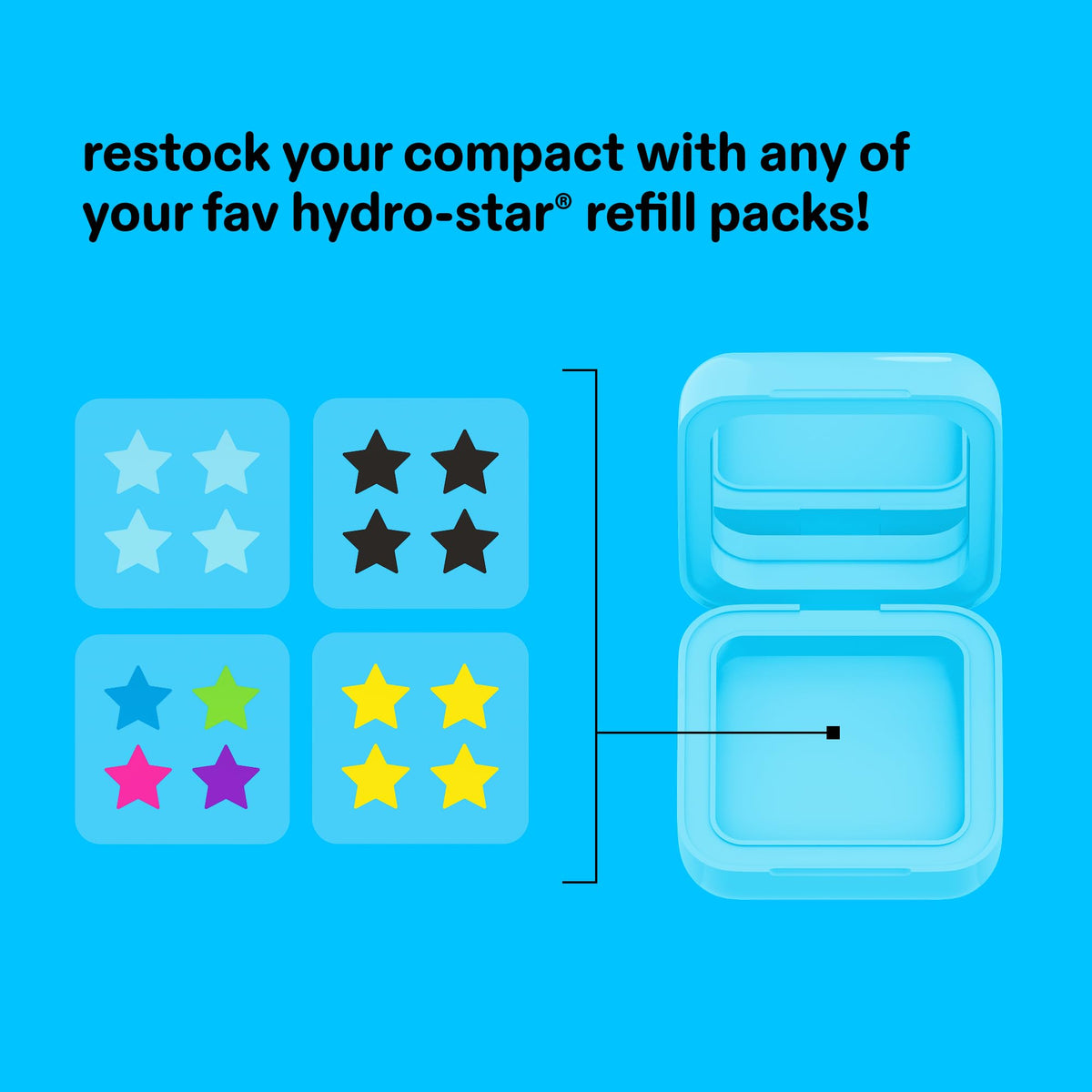 Les patches Hydro-Star® sur une surface blanche