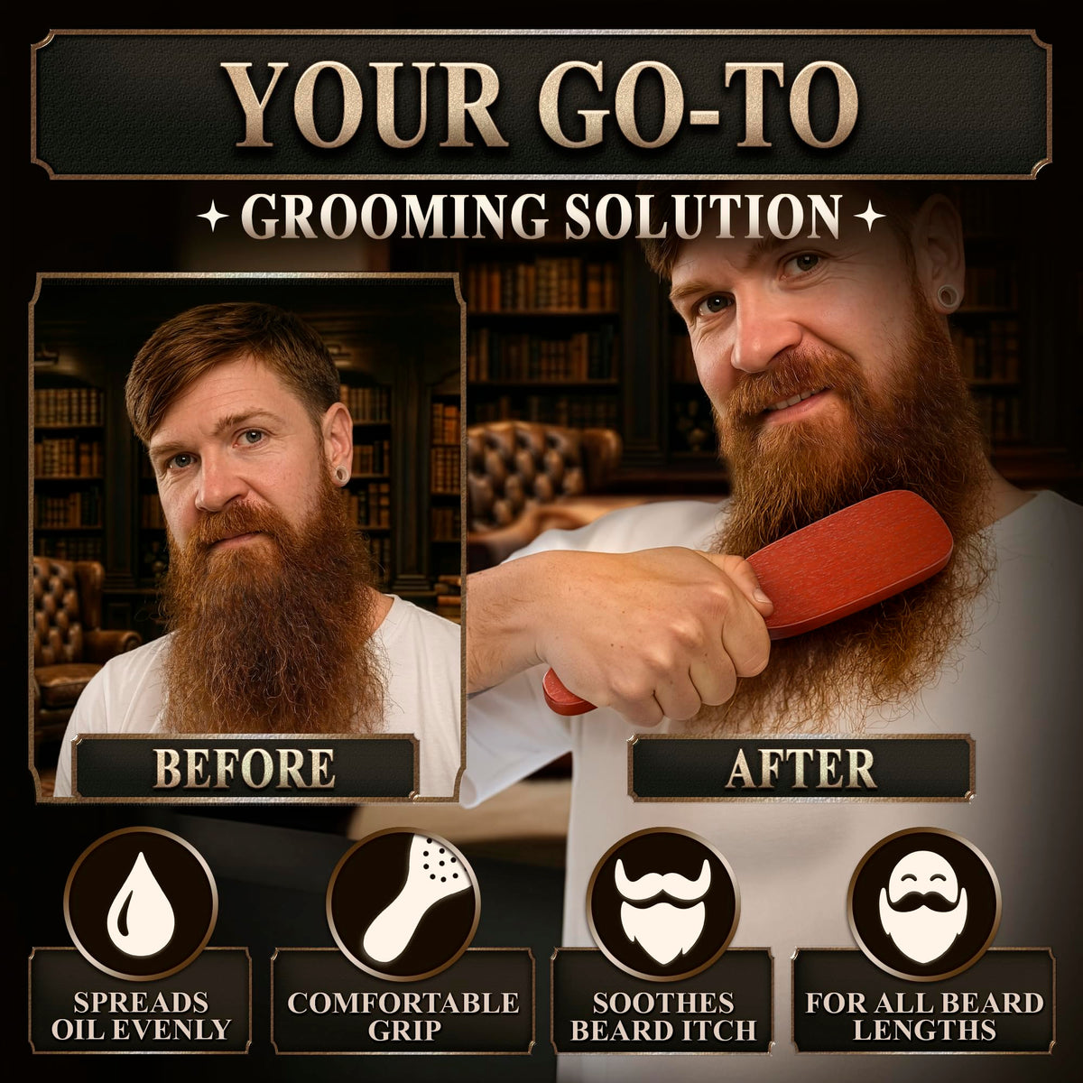 LIBERHAUS brosse à barbe avec prise en main